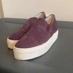 Plum Purple slip on sneaker